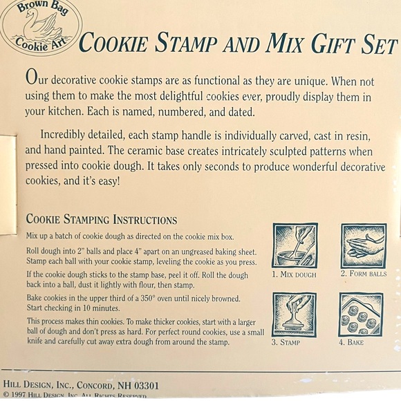 VTG Brown Bag Cookie Art Gingerbread Man No. 10 Decorative Cookie Stamp LIKE NEW - Picture 6 of 8